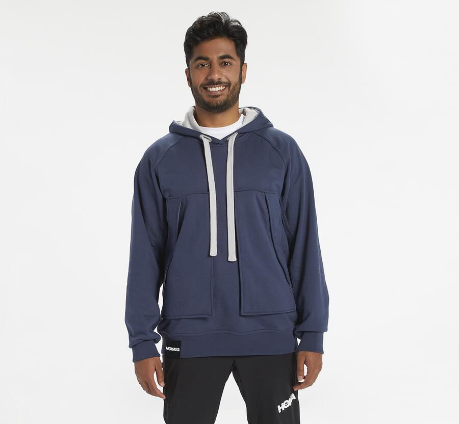 Hoodie Mens - Hoka One One Bondi - Navy - OTQGLPN-76